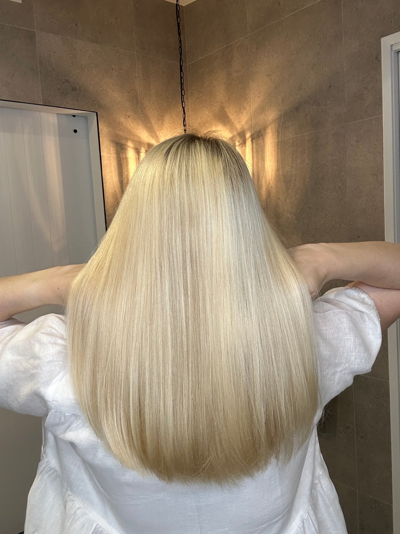 Blonde healthy hair