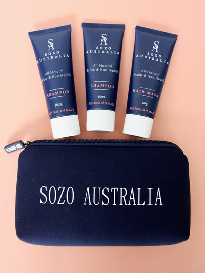 Take Me With You Hair Health Shampoo Duo & Hair Mask - Travel Size 60mL - Sozo Australia
